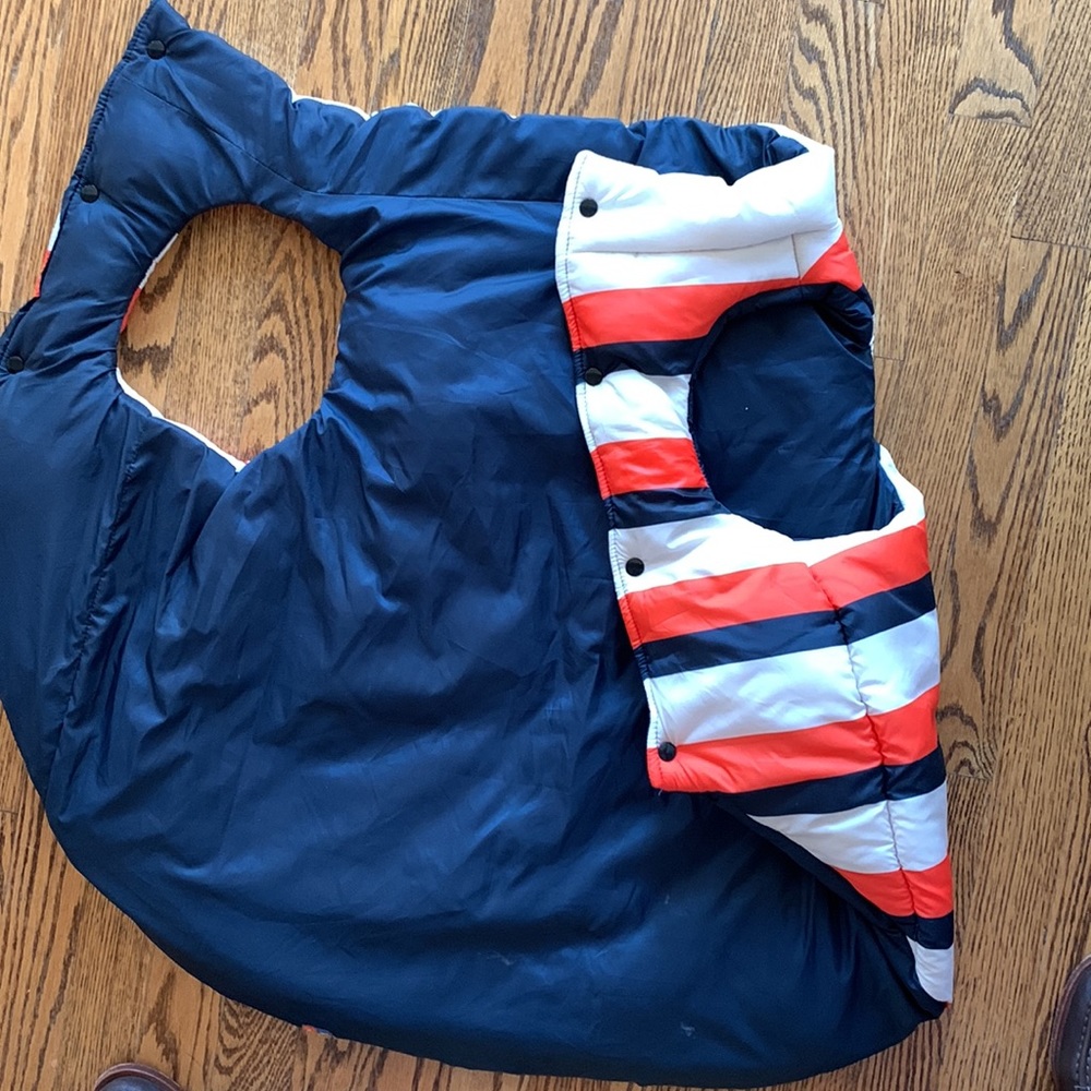 Kule striped puffer dog coat, reversible, for dogs 50-60#